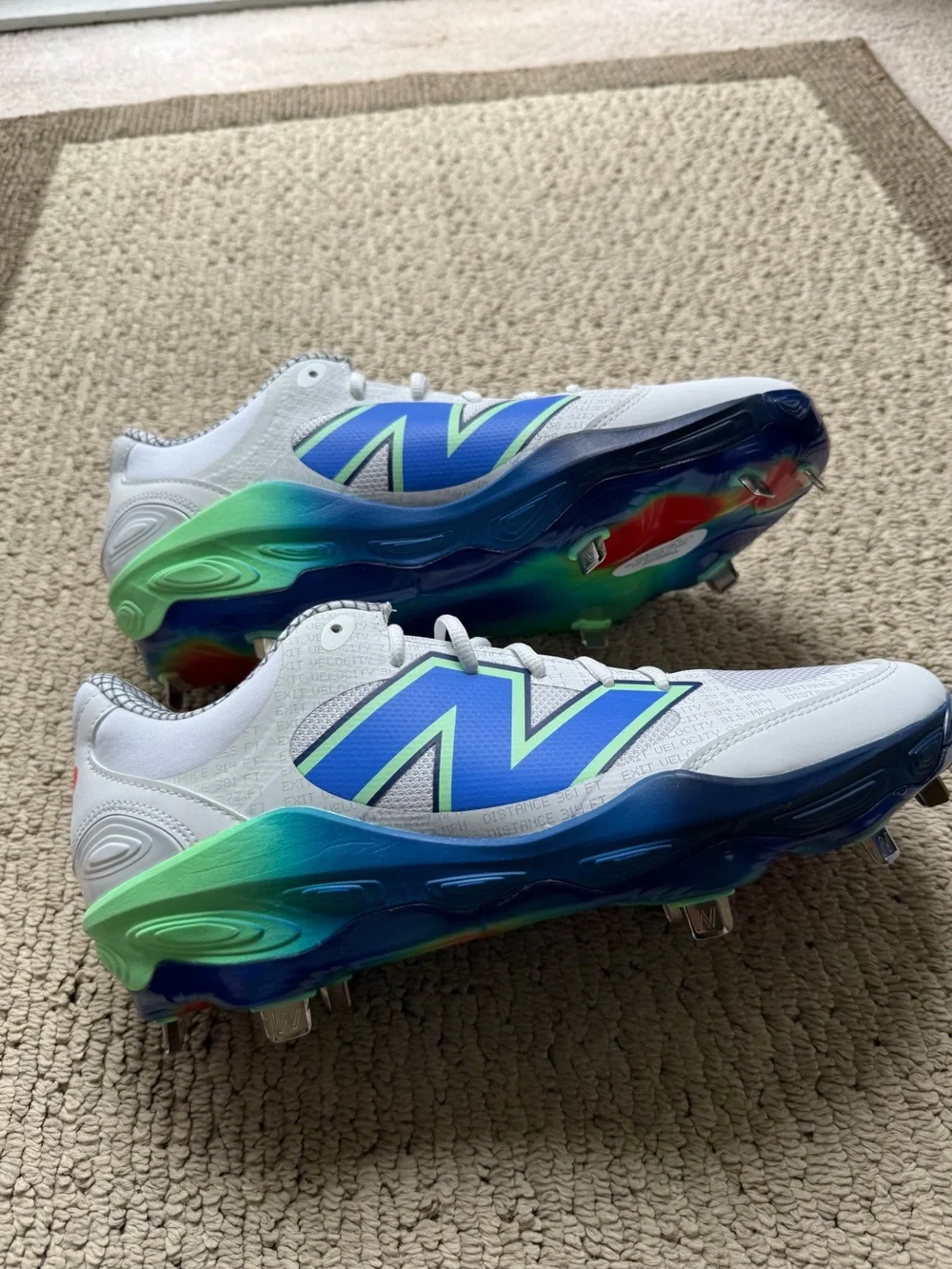 New Balance 3000 v7 lab work white  Electric Jade Bright Laois  Cleats